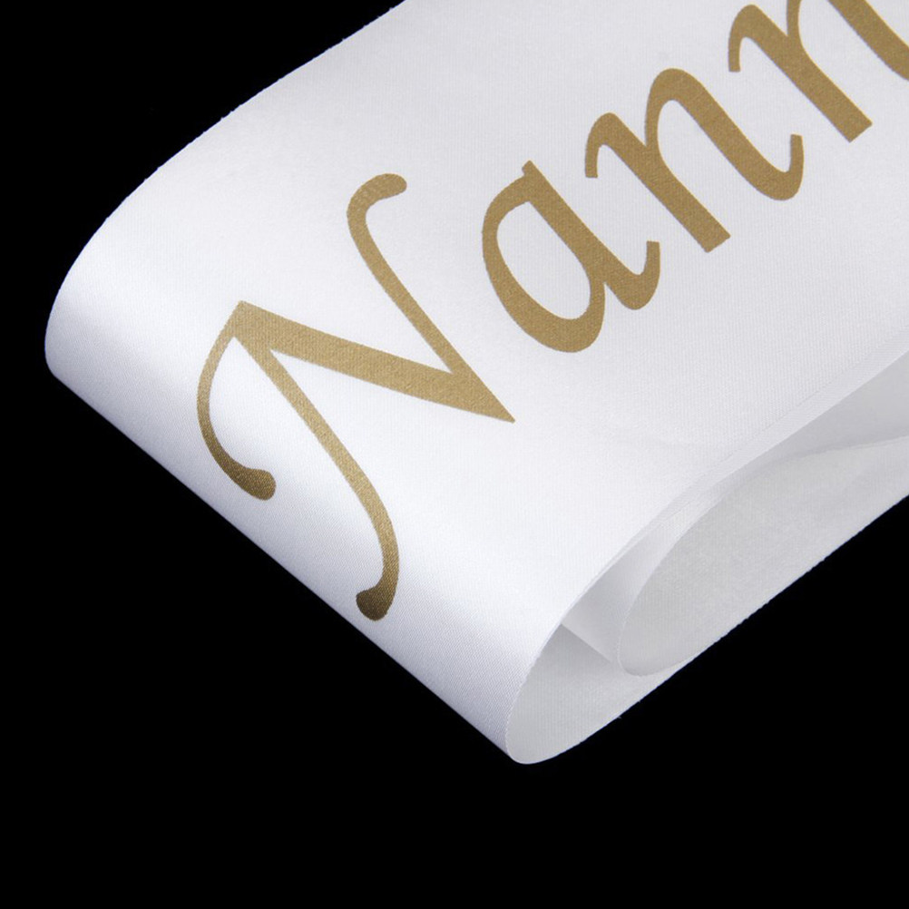 Bridal Sash Ribbon - Ruban d'épaule blanc pour fête de