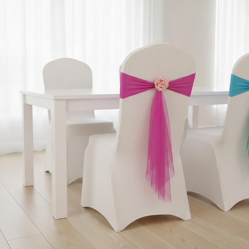 Chair Sash Organza - 1 pièce de ruban de chaise