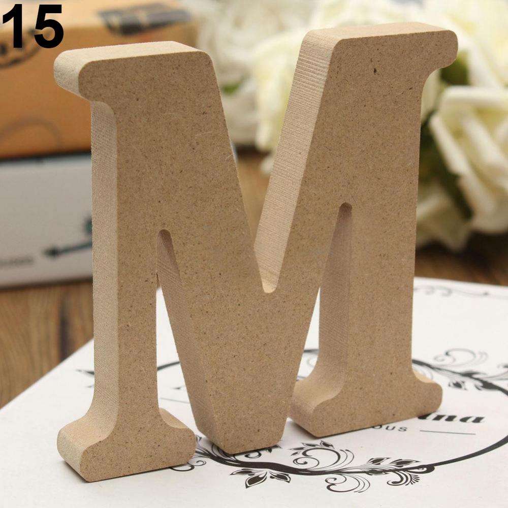 Wedding Z - 10cm Autoportant A-Z Bois Lettres Alphabet