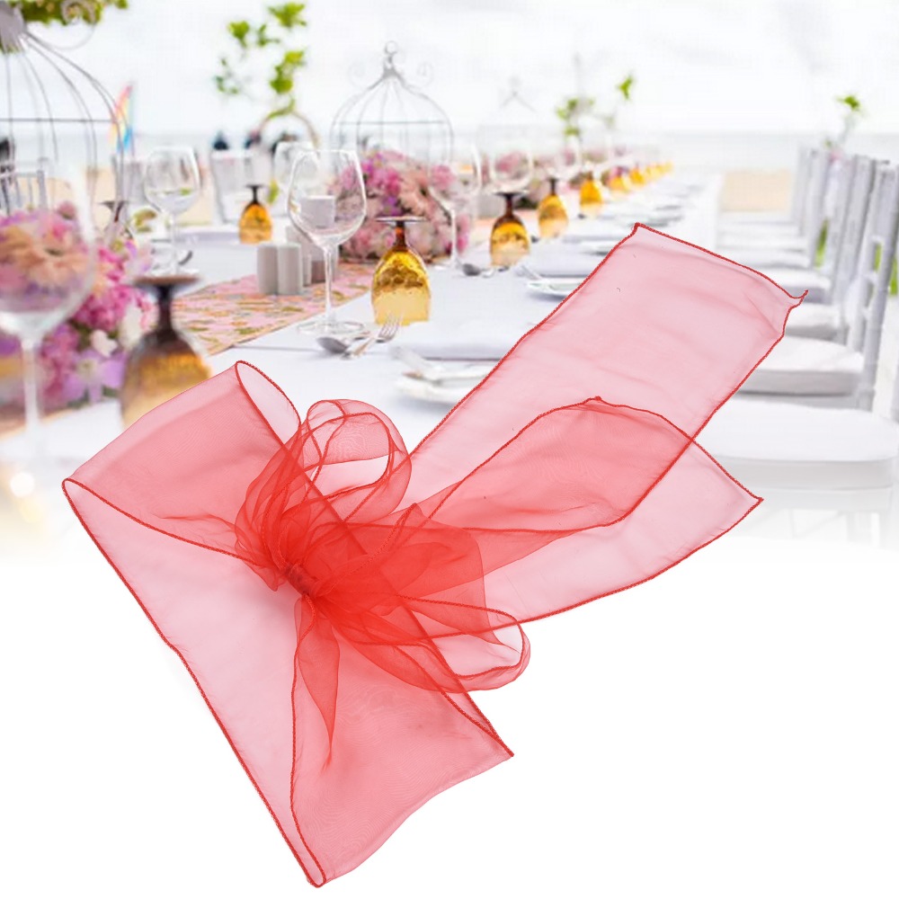 Chair Sash Organza - 10 pièces de rubans de chaise