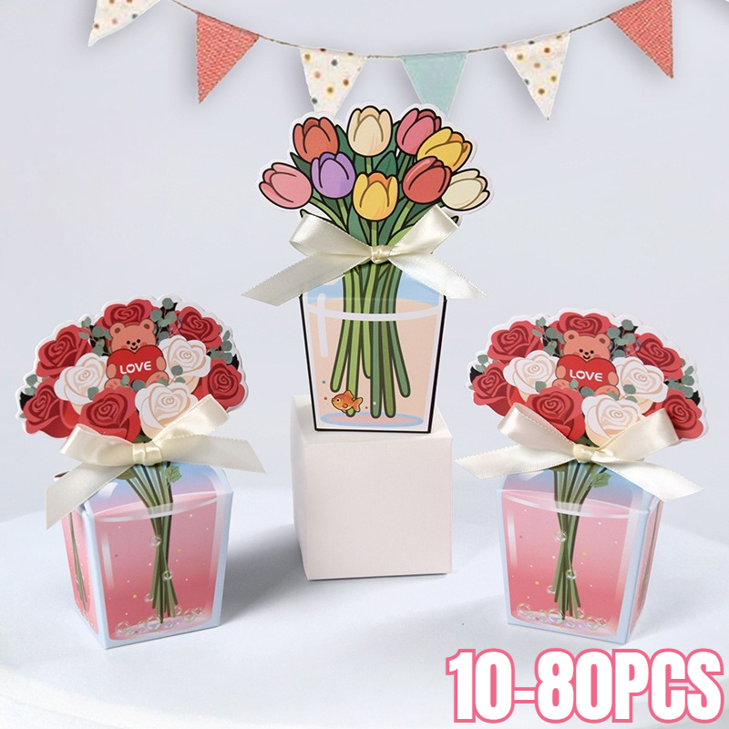 Wedding Favor Box - 10-80 pièces de boîtes cadeaux romantiques