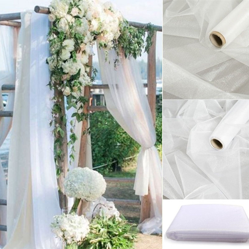 Chair Sash Organza - Rouleau de Tulle Organza Clip Transparent,