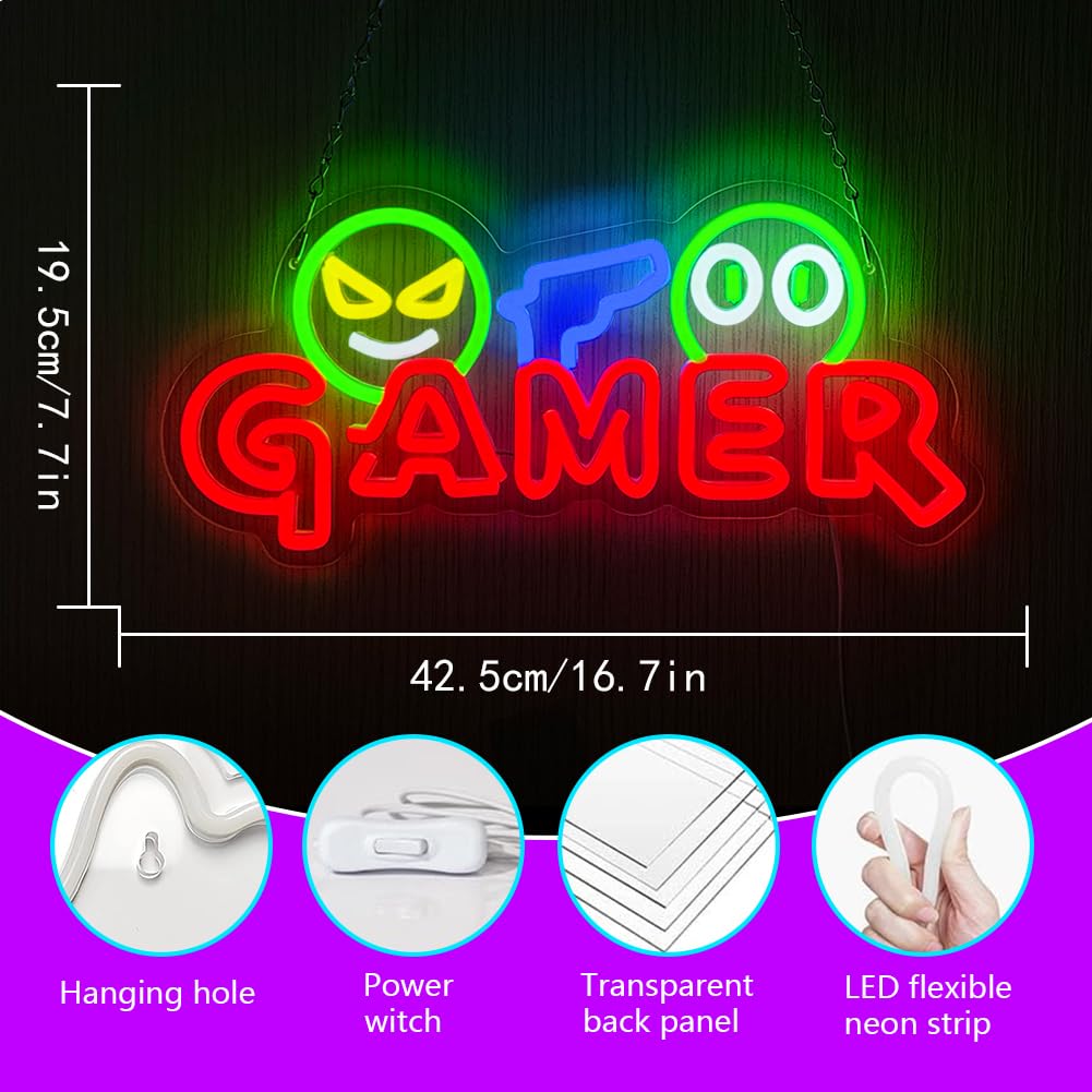 Enseigne néon LED Gamer, Lampe - Wedding Zone avis et prix