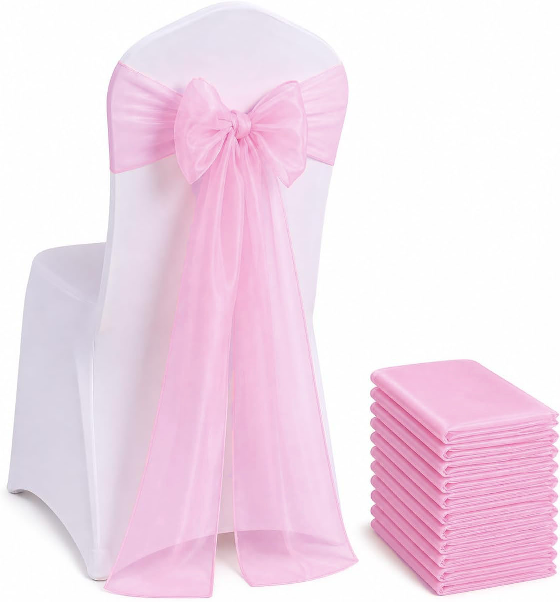 Nœuds de chaise en organza 100 - Chair Sash Organza avis et prix