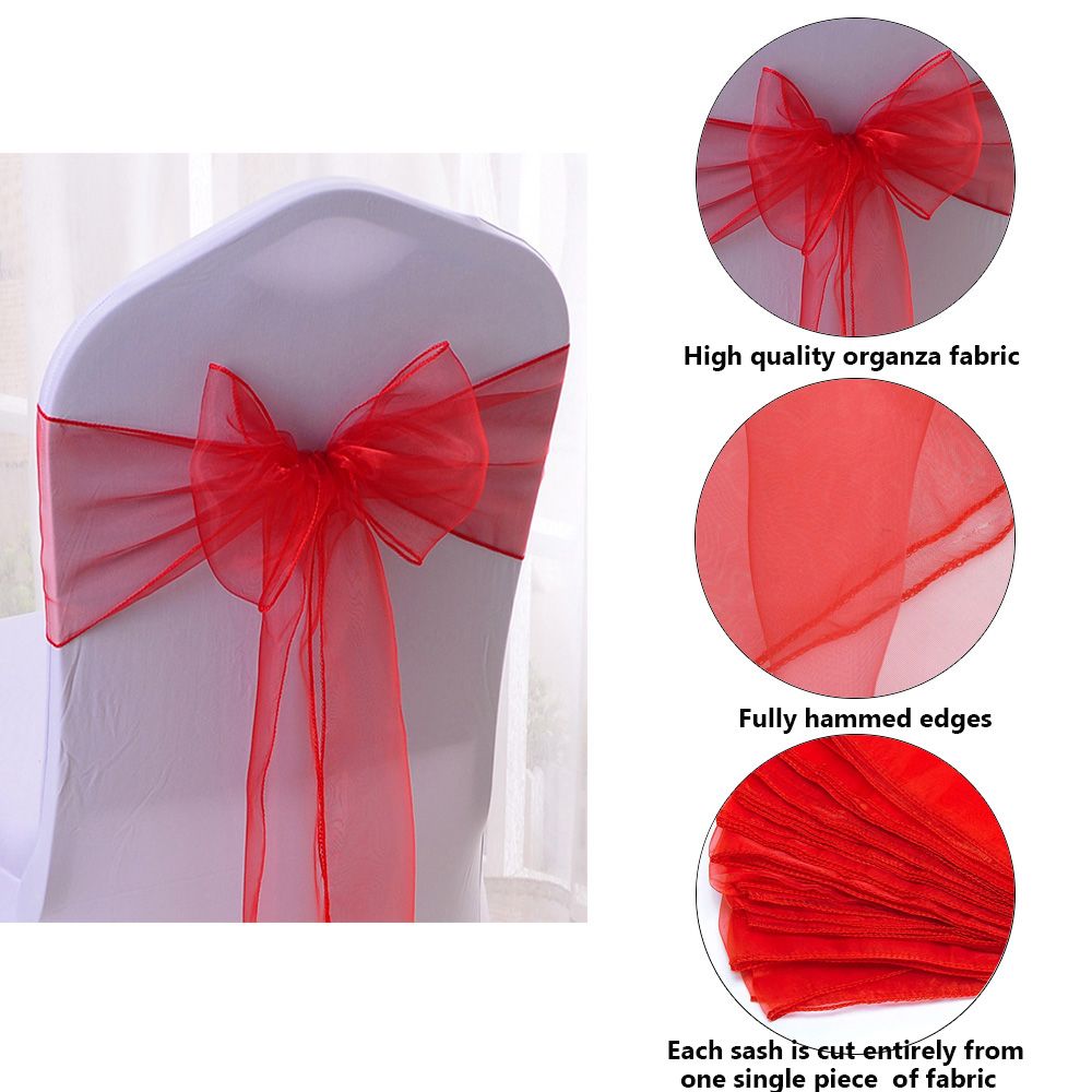 1 pièce Ruban de décoration en - Chair Sash Organza avis et prix